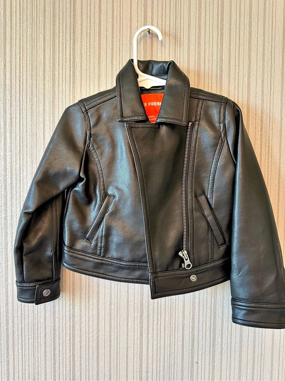 Joe Fresh Faux Leather Moto Jacket Black - Unisex